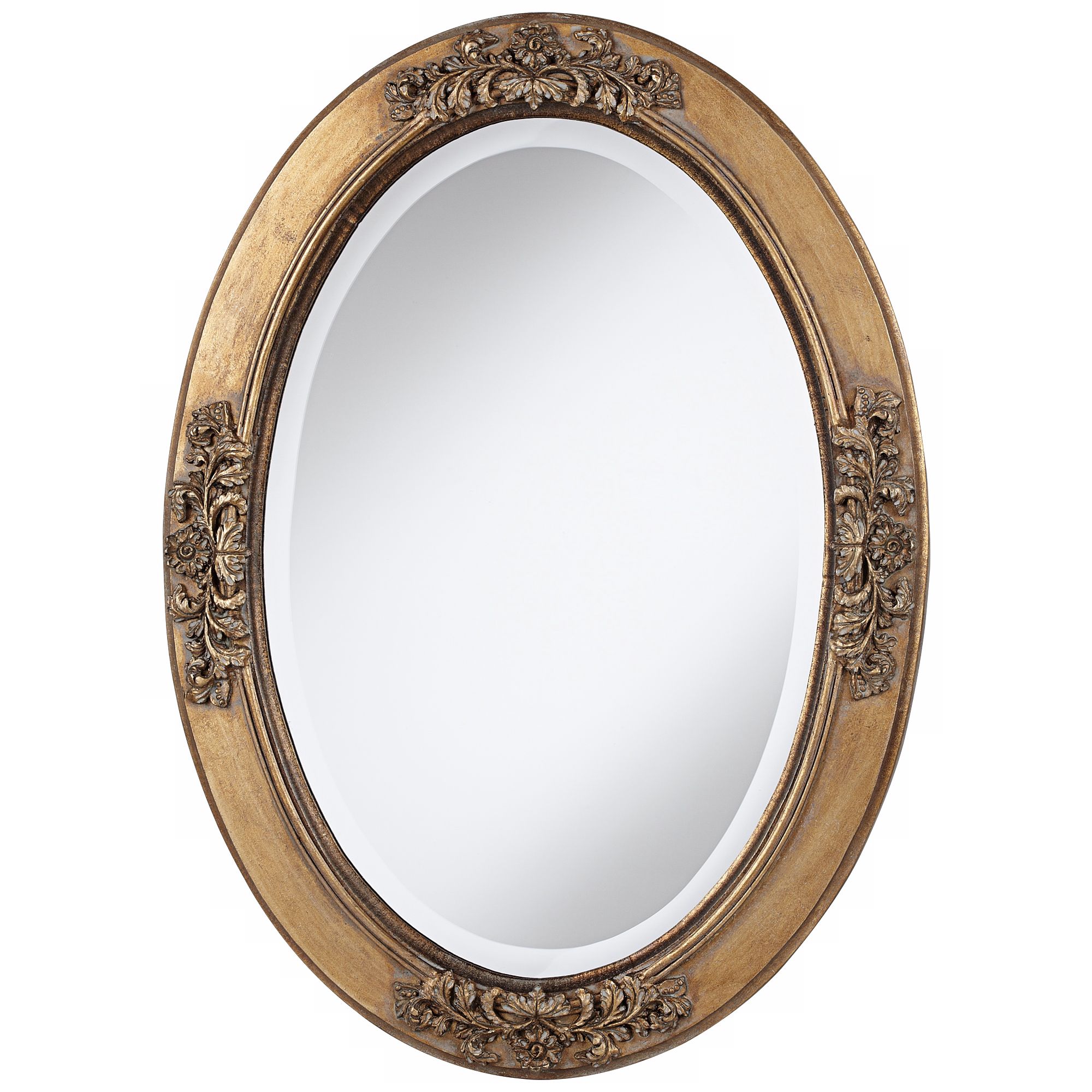 Uttermost Boltana 34" High Antique Gold Wall Mirror