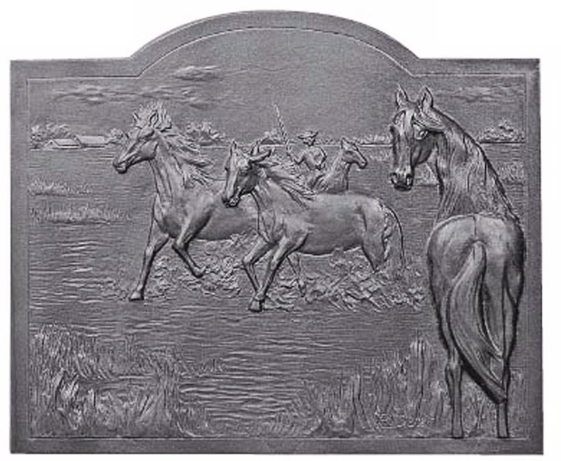 Camarague Fireplace Natural Cast Iron Fireback
