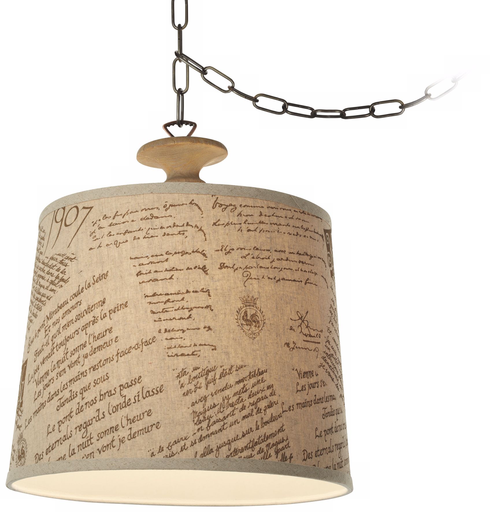 Kathy Ireland Grand Maison French Literature Swag Light