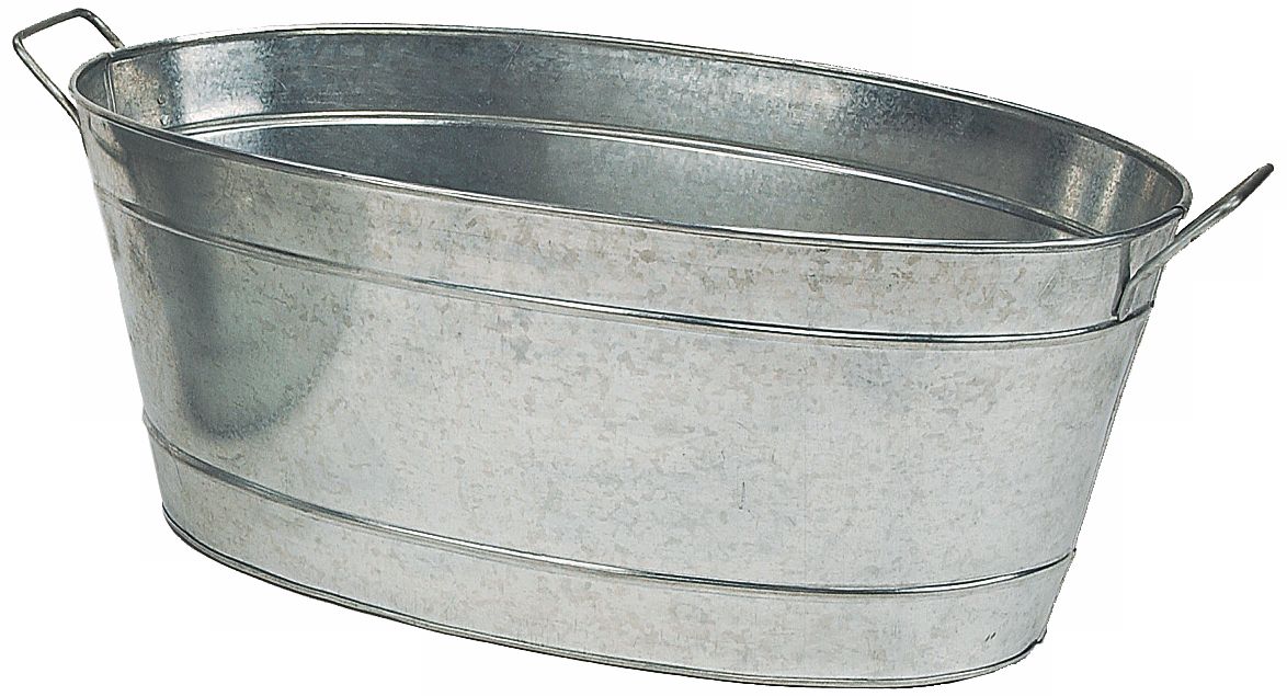 Large Oval Galvanized Steel Tub