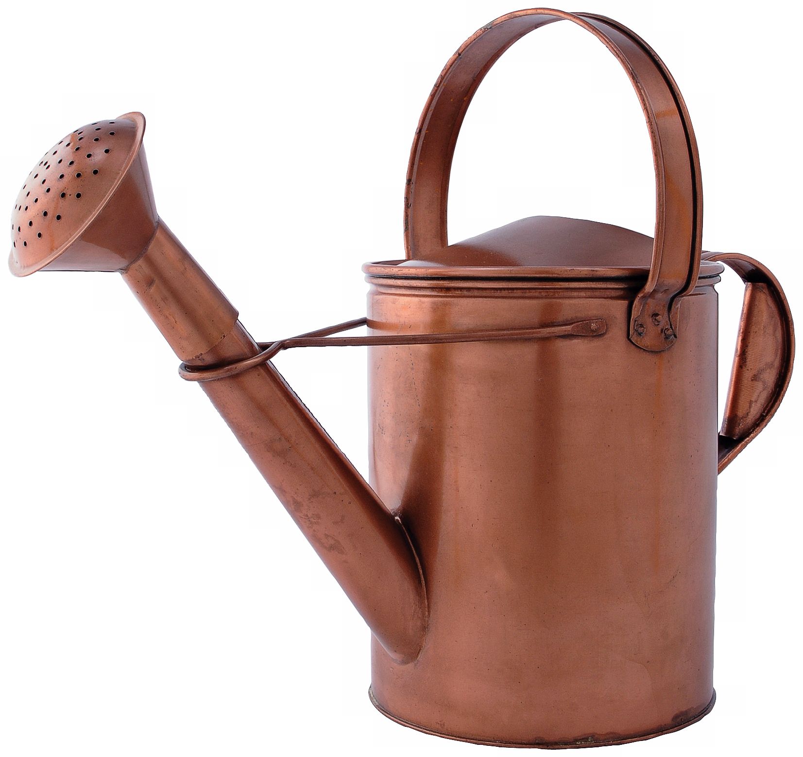Short-Necked Copper Finish Galvanized Steel Watering Can