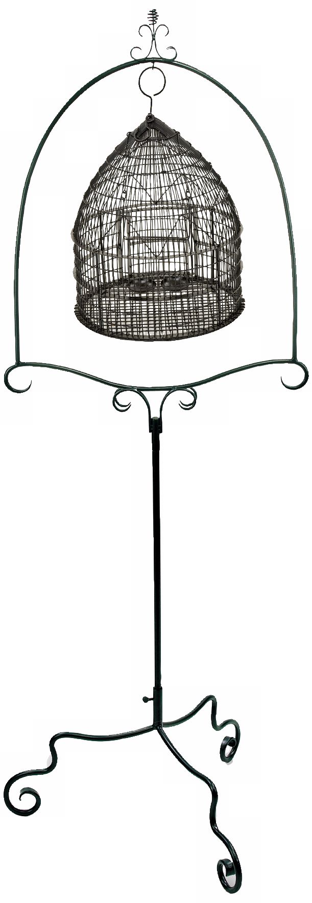 Powder Coated Graphite Metal Bird Cage Stand