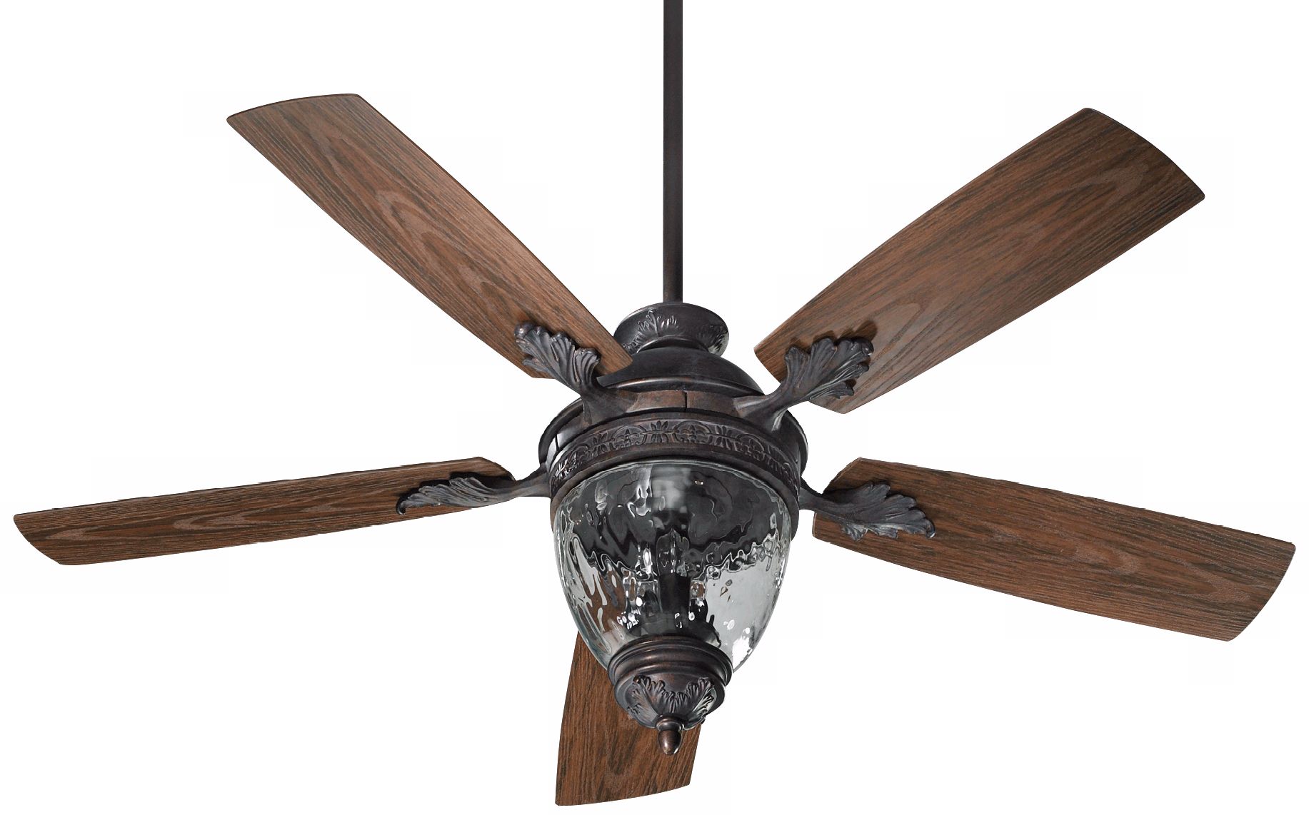 52" Quorum Georgia Sienna Patio Ceiling Fan with Light Kit