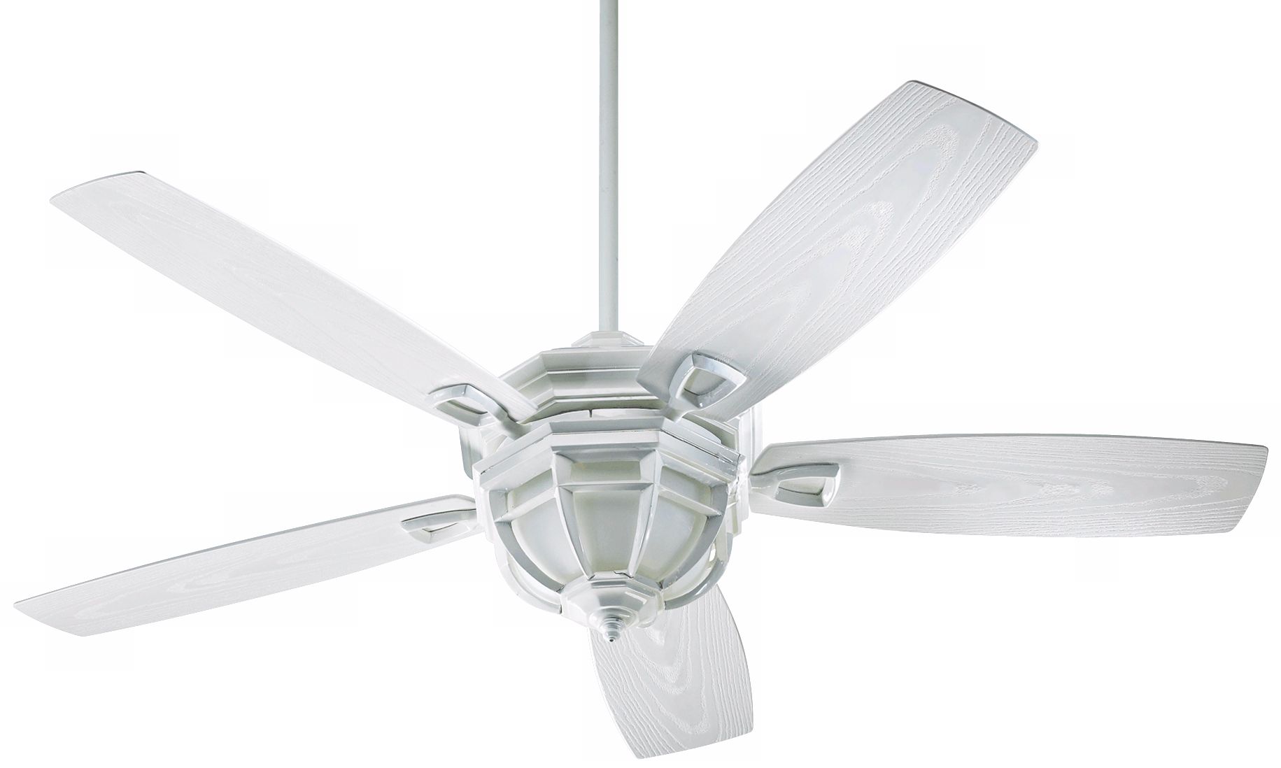 52" Quorum Belvedere White Patio Ceiling Fan with Light Kit
