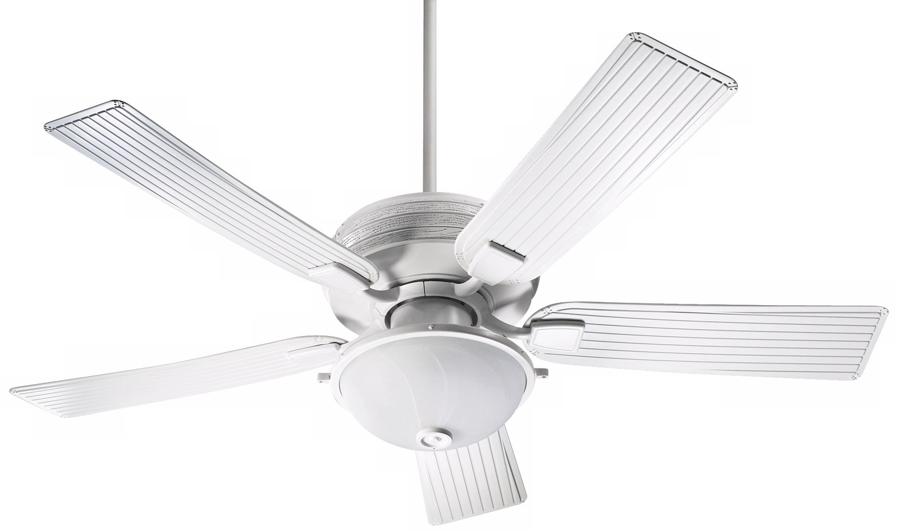 52" Quorum Marsden Studio White Patio Ceiling Fan with Light