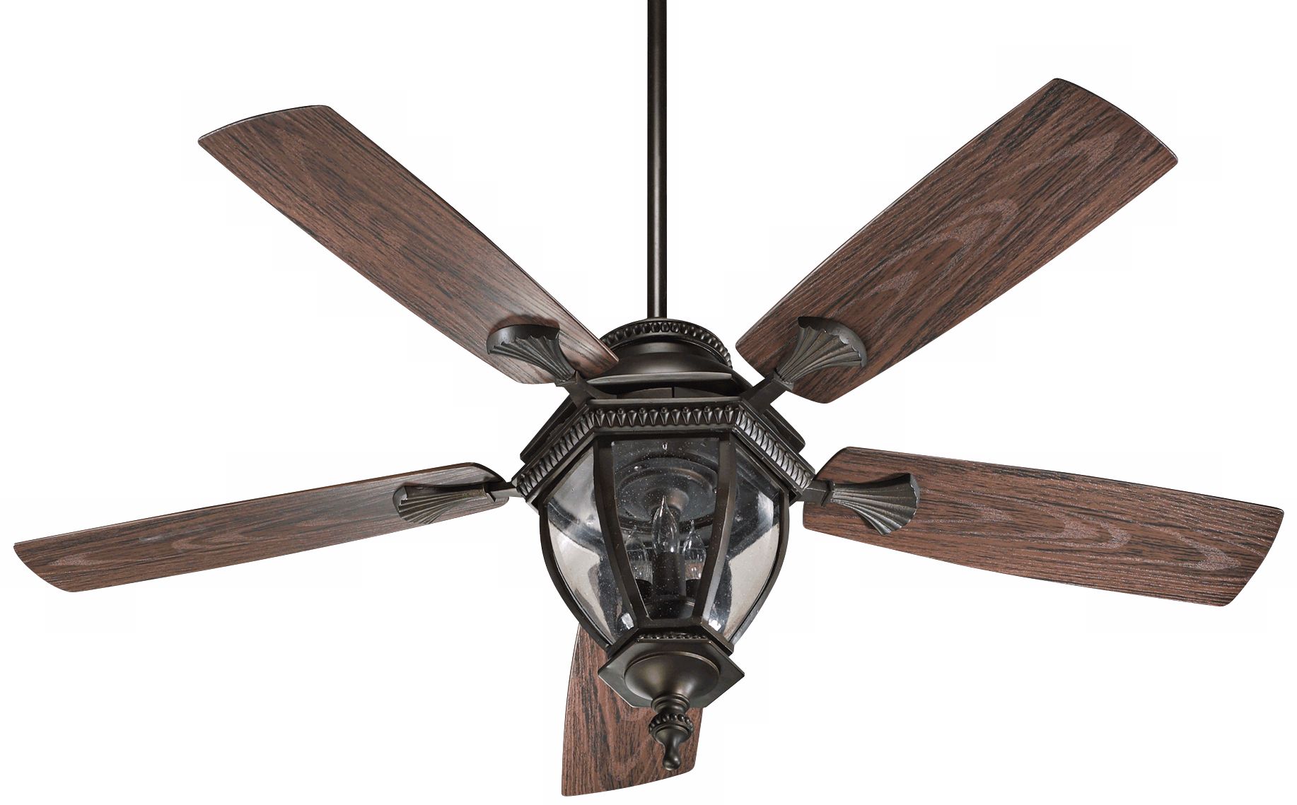 52" Quorum Baltic Bronze Patio Ceiling Fan with Light Kit