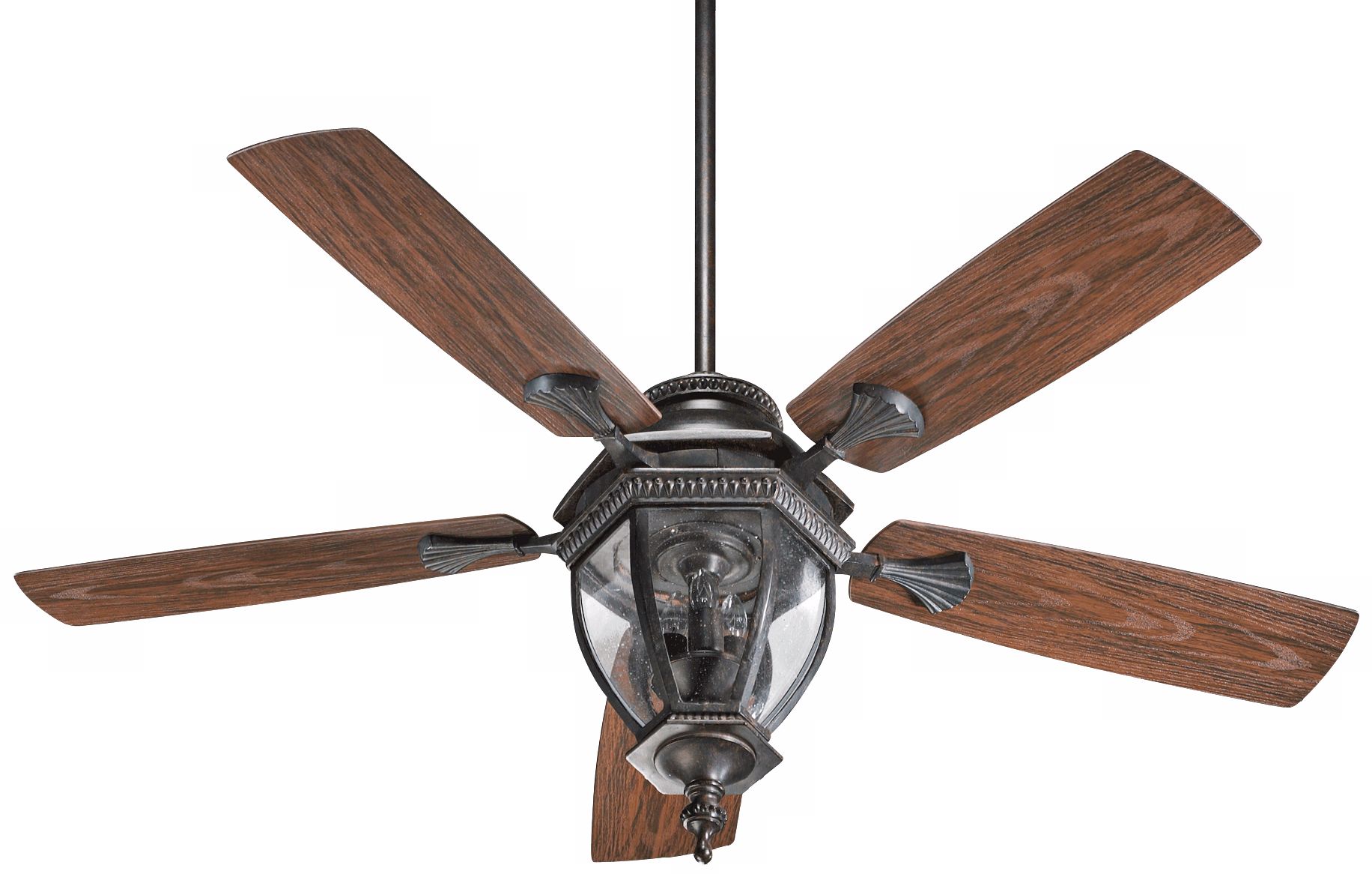 52" Quorum Baltic Granite Patio Ceiling Fan with Light Kit