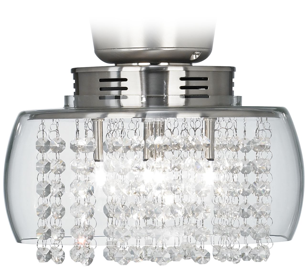 Possini Euro Design Crystal 11" Round Ceiling Fan Light Kit