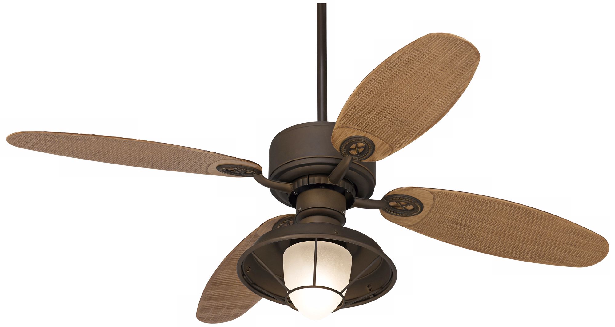 52" Casa Vieja Aerostat ABS Rattan Outdoor Ceiling Fan