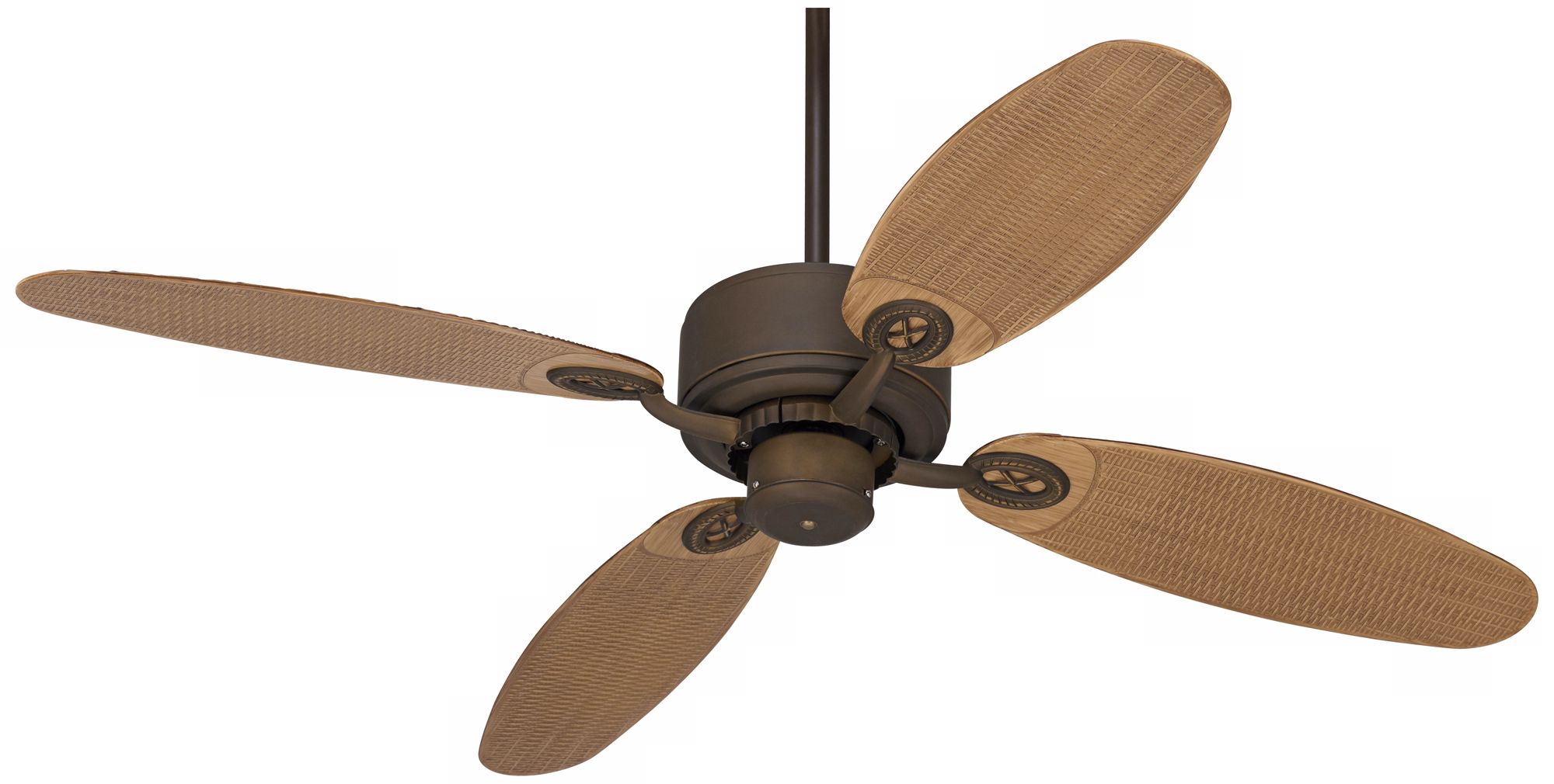 52" Casa Vieja Aerostat Rattan Bronze Outdoor Ceiling Fan