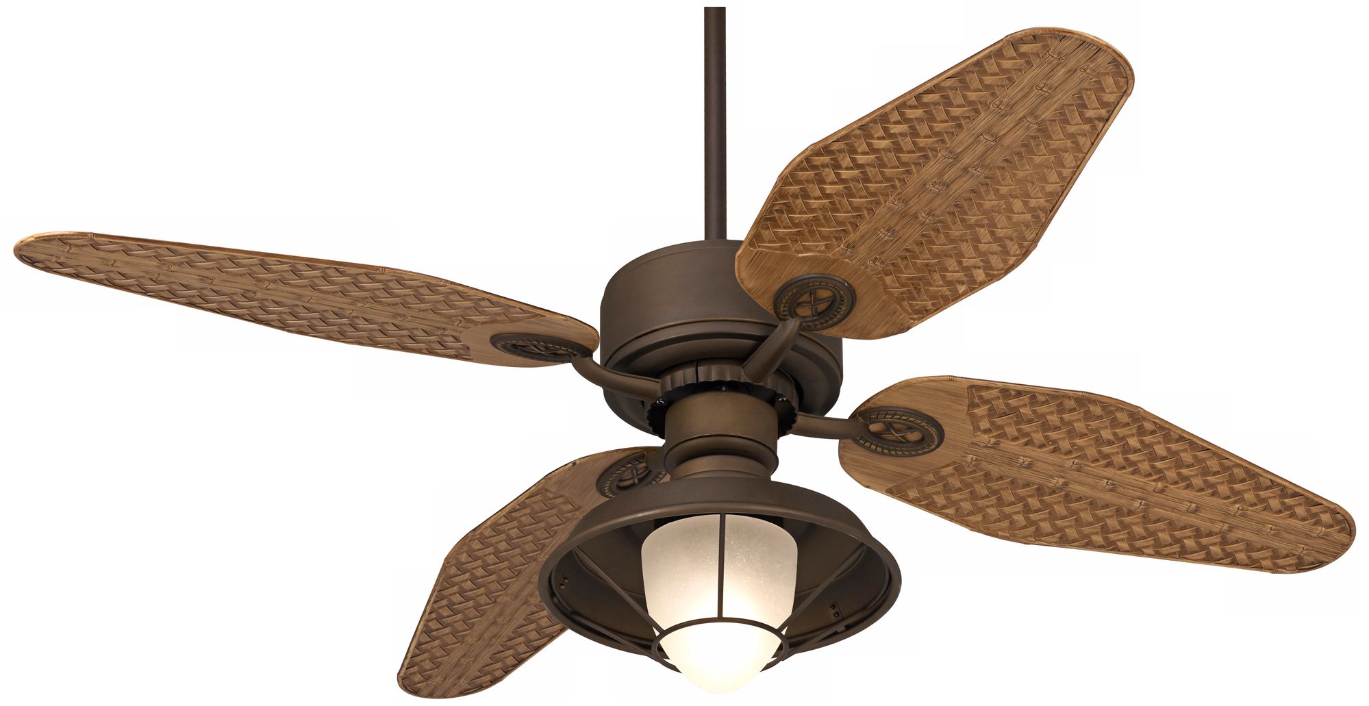 52" Casa Vieja Aerostat Weave Outdoor Ceiling Fan