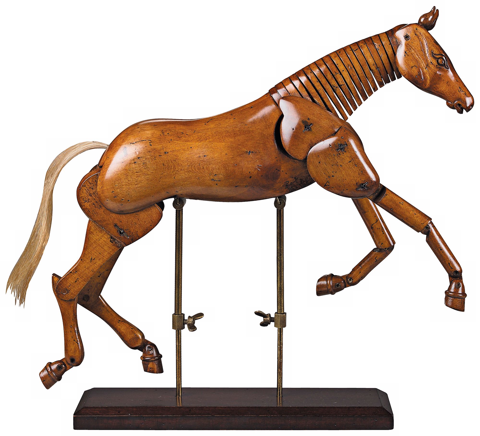 Large Wood Articulated Artist Horse Model