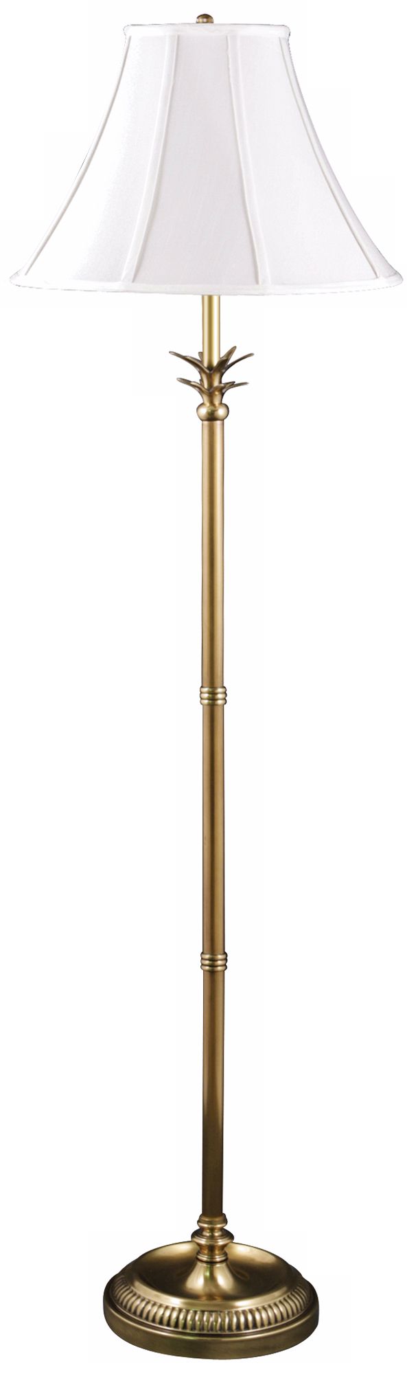 Jersey Brass Floor Lamp with Ivory Bell Shade