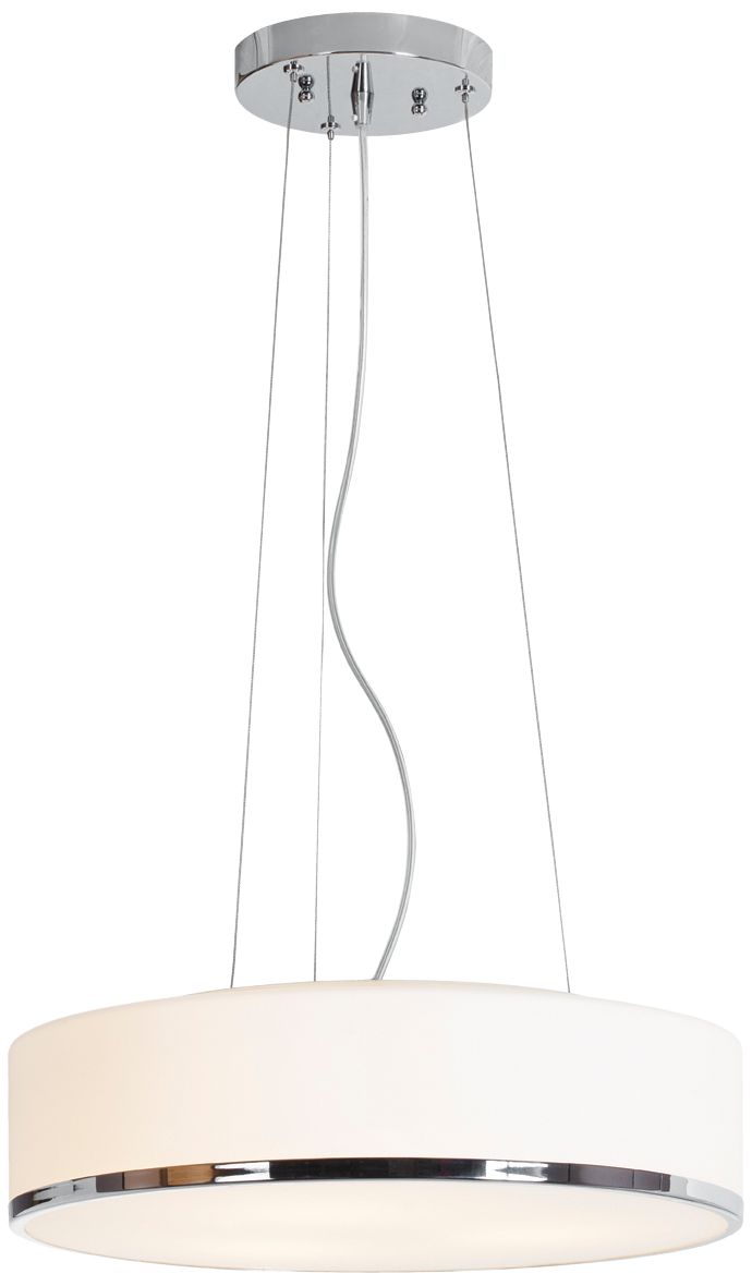 Aero 15 3/4" Wide Opal Glass and Chrome Pendant Light