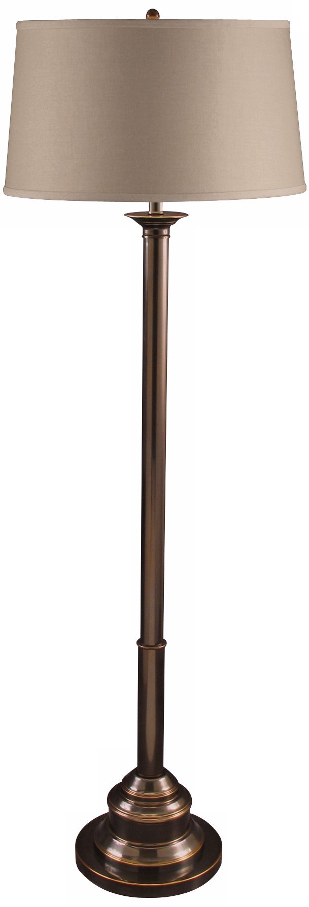 Jeffrey Mission Bronze with Khaki Shade Floor Lamp