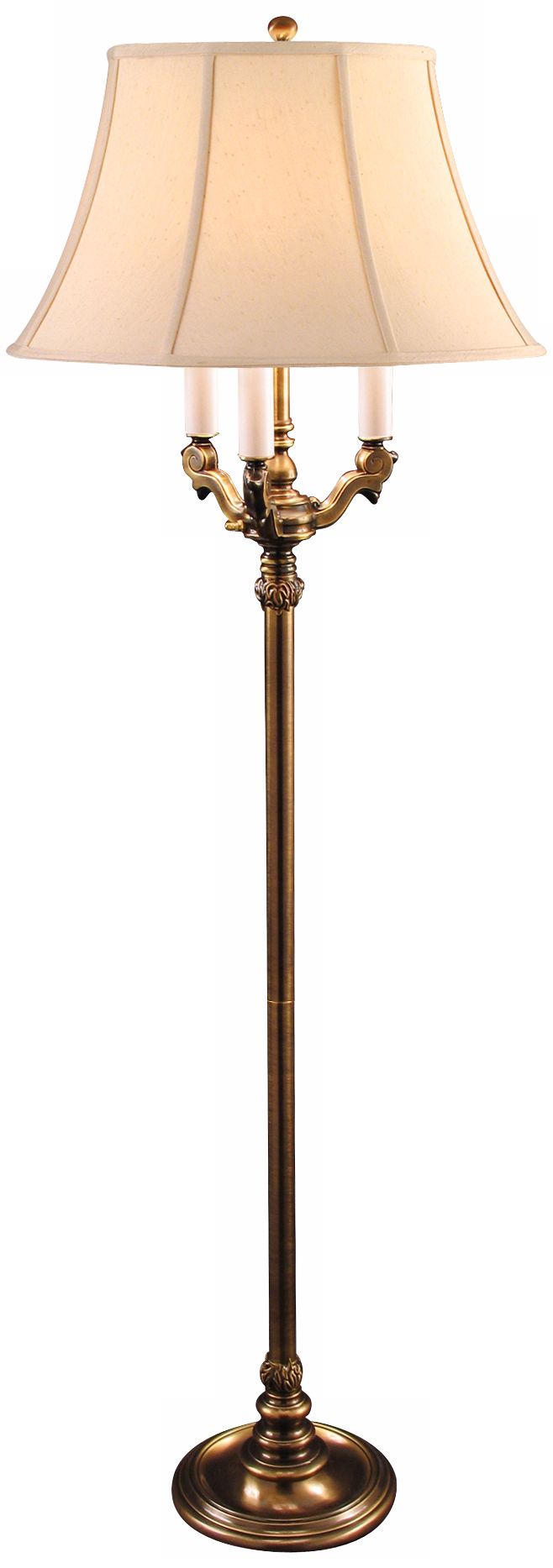 Jeanette Antique Brass 4-Light Floor Lamp