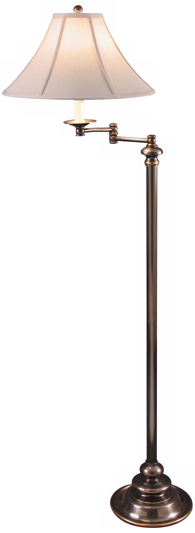 Juli French Bronze Swing Arm Floor Lamp
