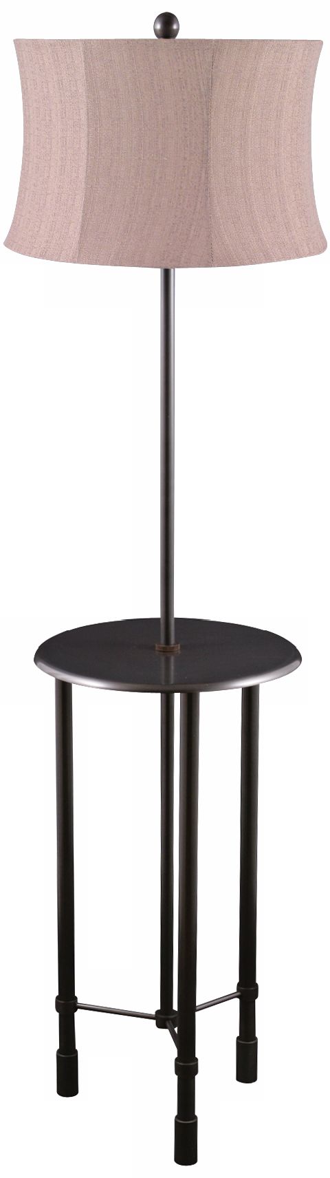 Poise Oil-Rubbed Bronze Tri-Leg Floor Lamp with Tray Table