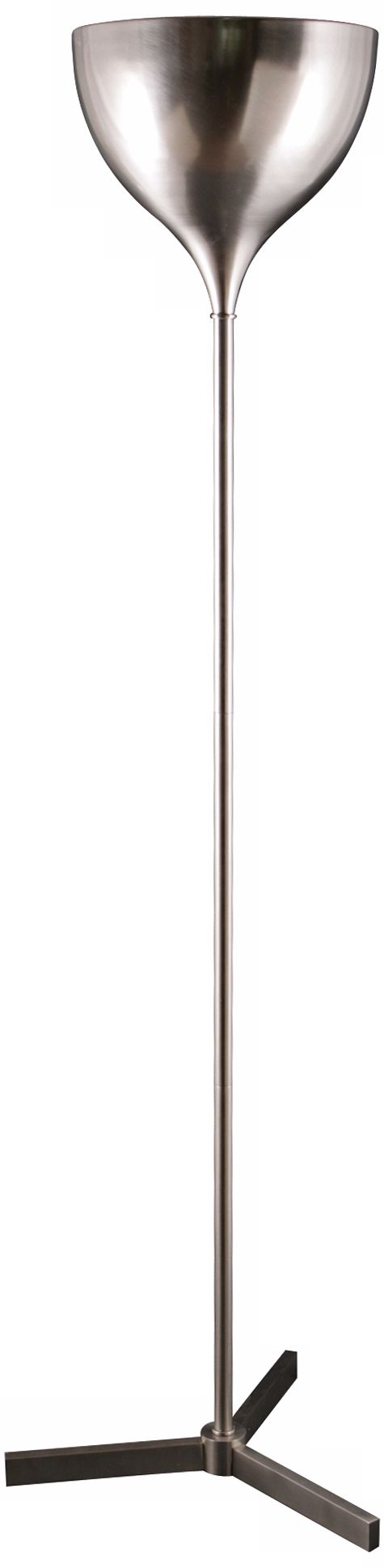 Tripoli Satin Nickel Three Leg Torchiere Floor Lamp