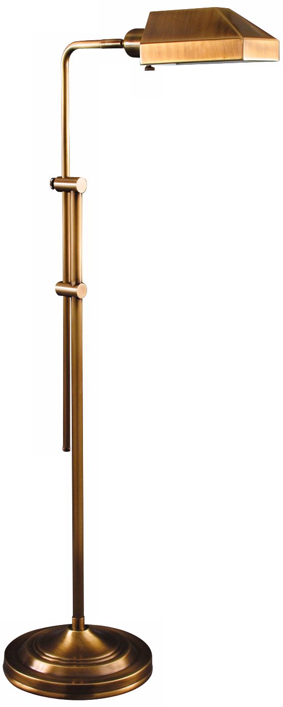 Westerly Antique Brass Adjustable Pharmacy Floor Lamp