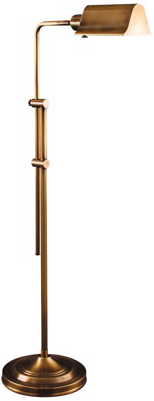Rouen Antique Brass Adjustable Pharmacy Floor Lamp