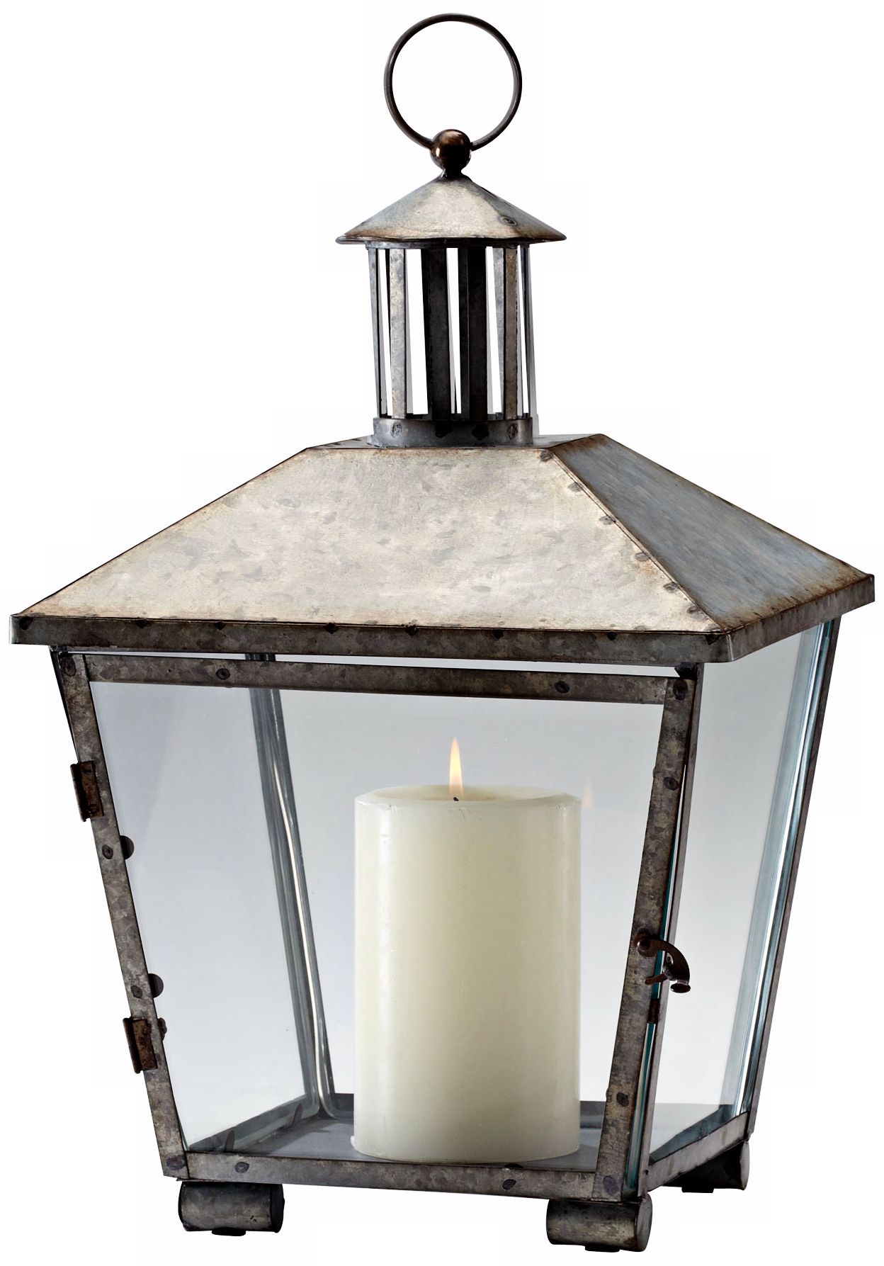 Delta Lantern Rustic Iron Candle Holder