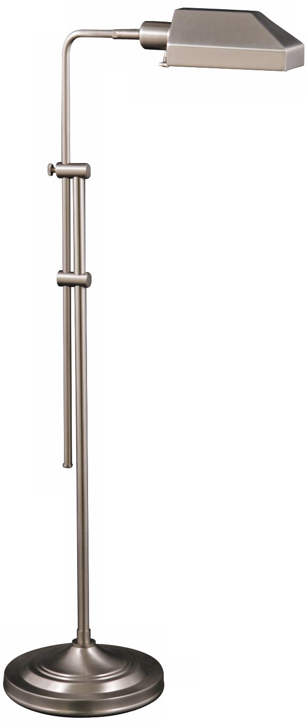 Westerly Satin Nickel Adjustable Pharmacy Floor Lamp