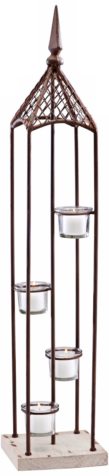 Sarah Bronze and Glass Votive Candle Holder