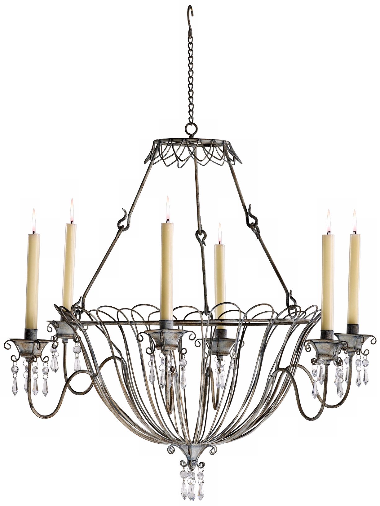 Somerset Rustic Iron Taper Candle Chandelier