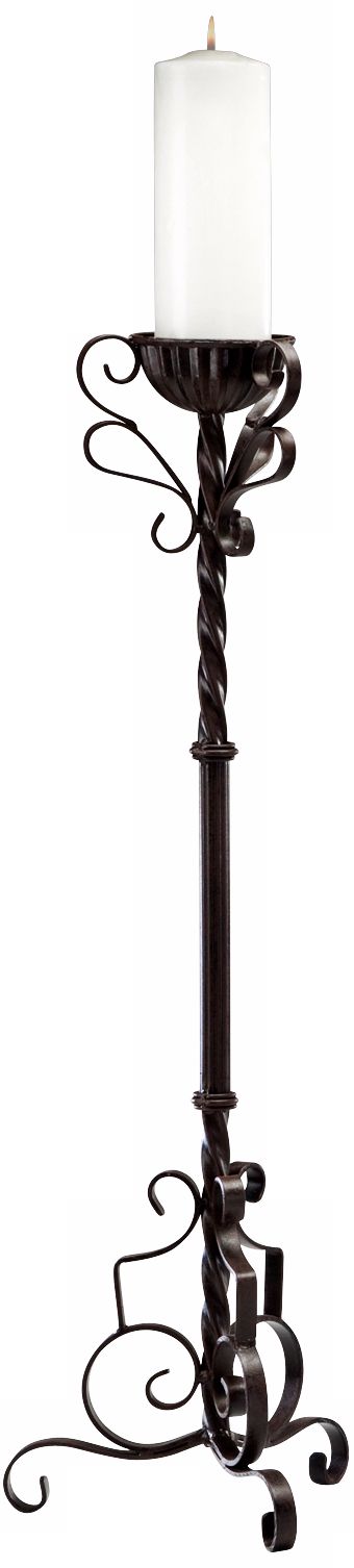 Large Las Cruces 32" High Iron Candle Holder