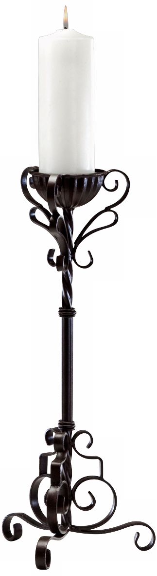 Small Las Cruces 21 1/2" High Iron Candle Holder