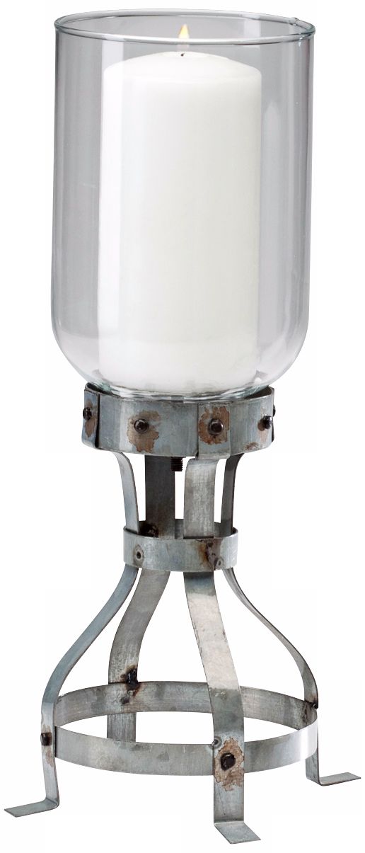 Campbell Iron and Glass 14 1/2" High Pillar Candle Holder