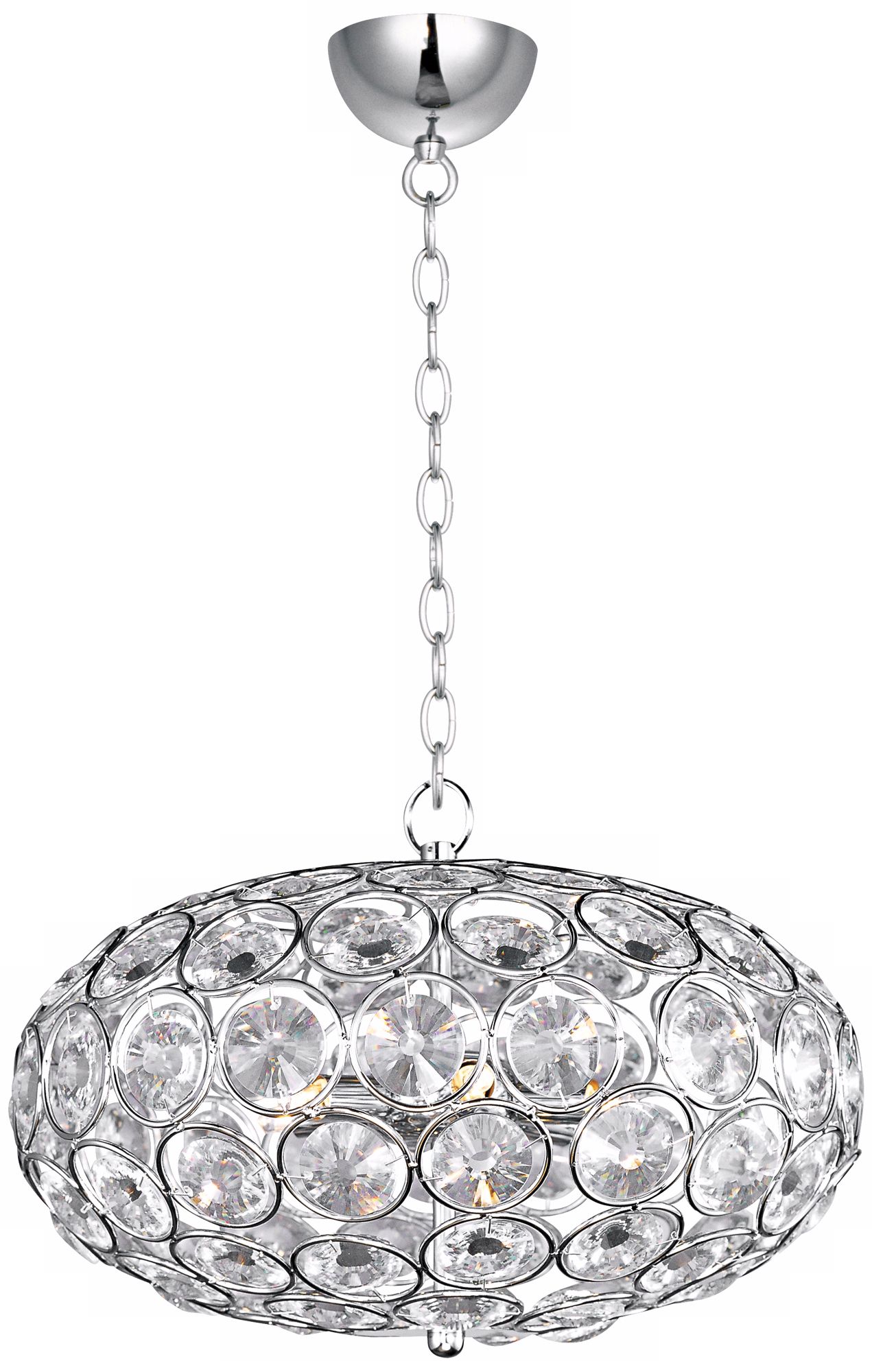 ET2 Brilliant 16" Wide 6-Light Oval Crystal Pendant Light