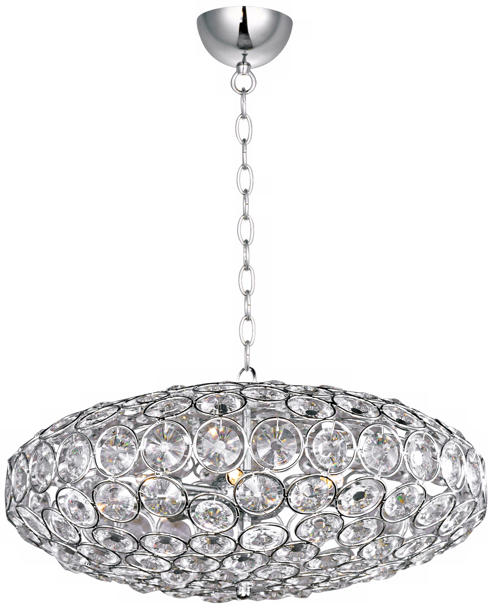 ET2 Brilliant 24" Wide 8-Light Oval Crystal Pendant Light