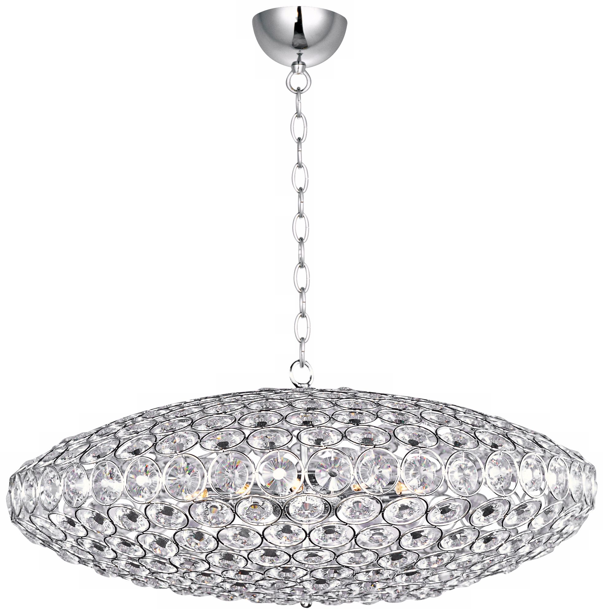 ET2 Brilliant 34" Wide 12-Light Oval Crystal Pendant Light
