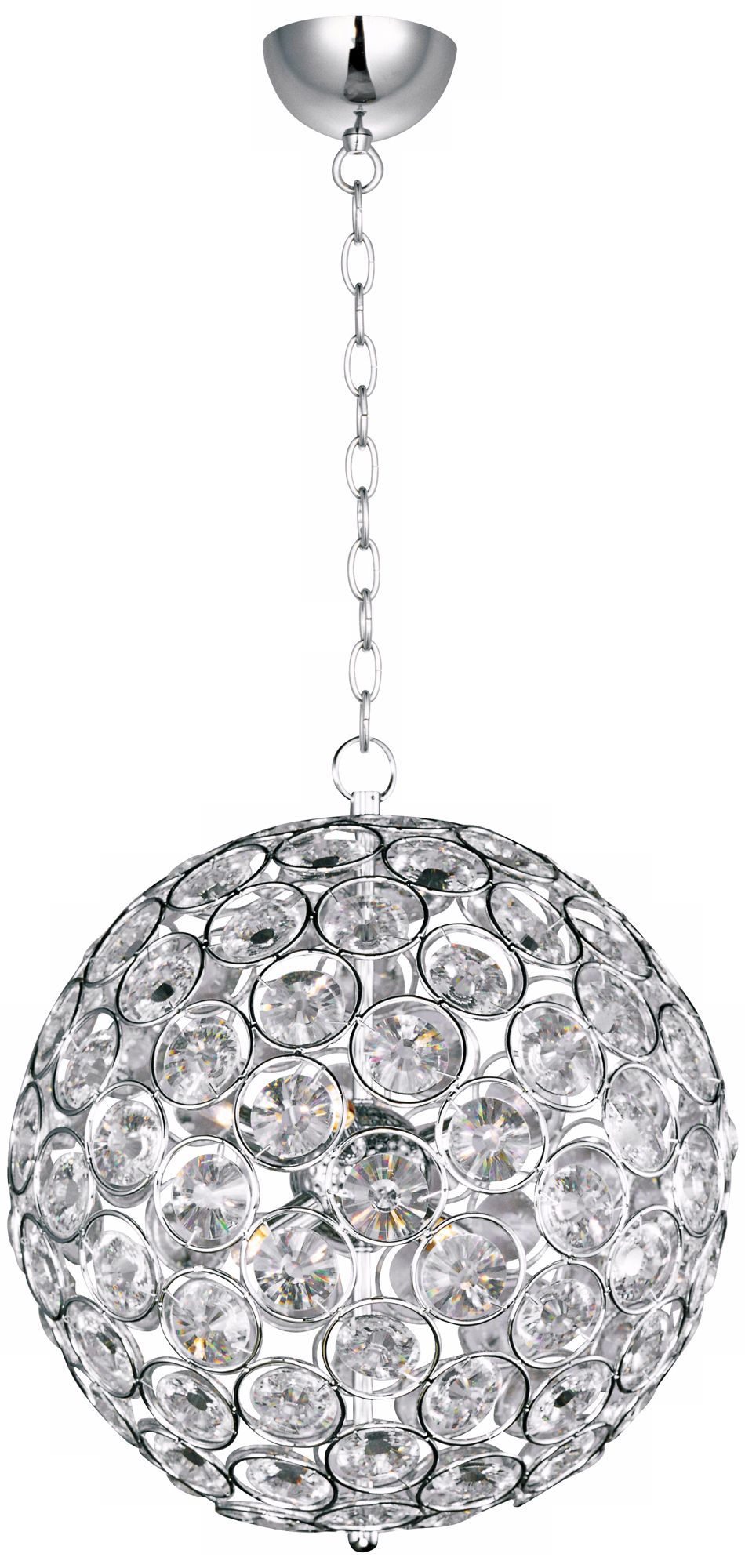 ET2 Brilliant 16" Wide 8-Light Round Crystal Pendant Light