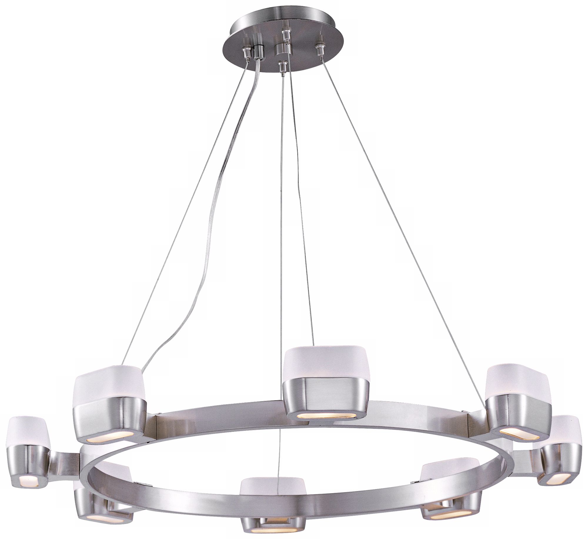 ET2 Ellipse 28" Wide 8-Light Satin Nickel Pendant Light