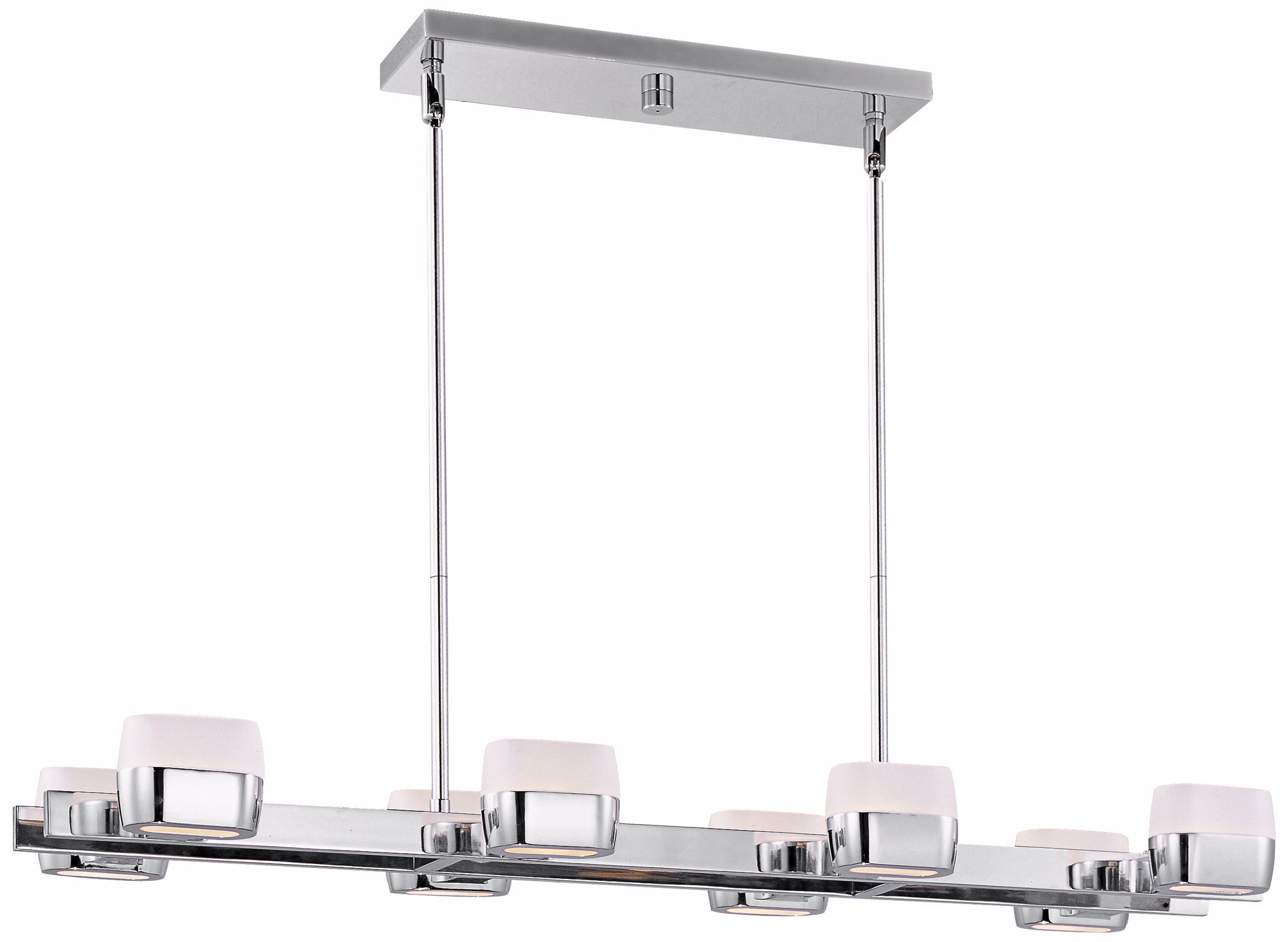 ET2 Ellipse 35 1/4" Wide 8-Light Chrome Pendant Light
