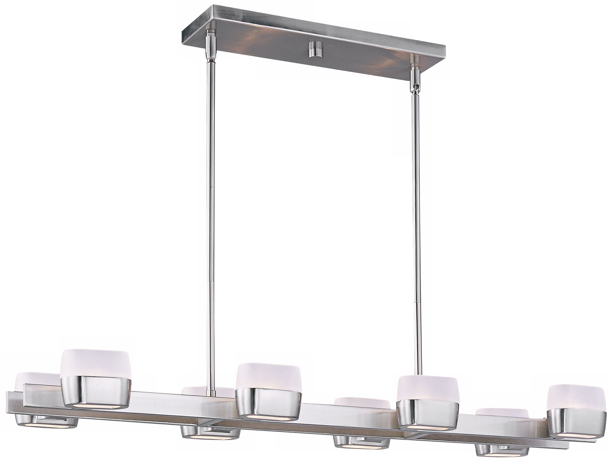 ET2 Ellipse 35 1/4" Wide 8-Light Satin Nickel Pendant Light
