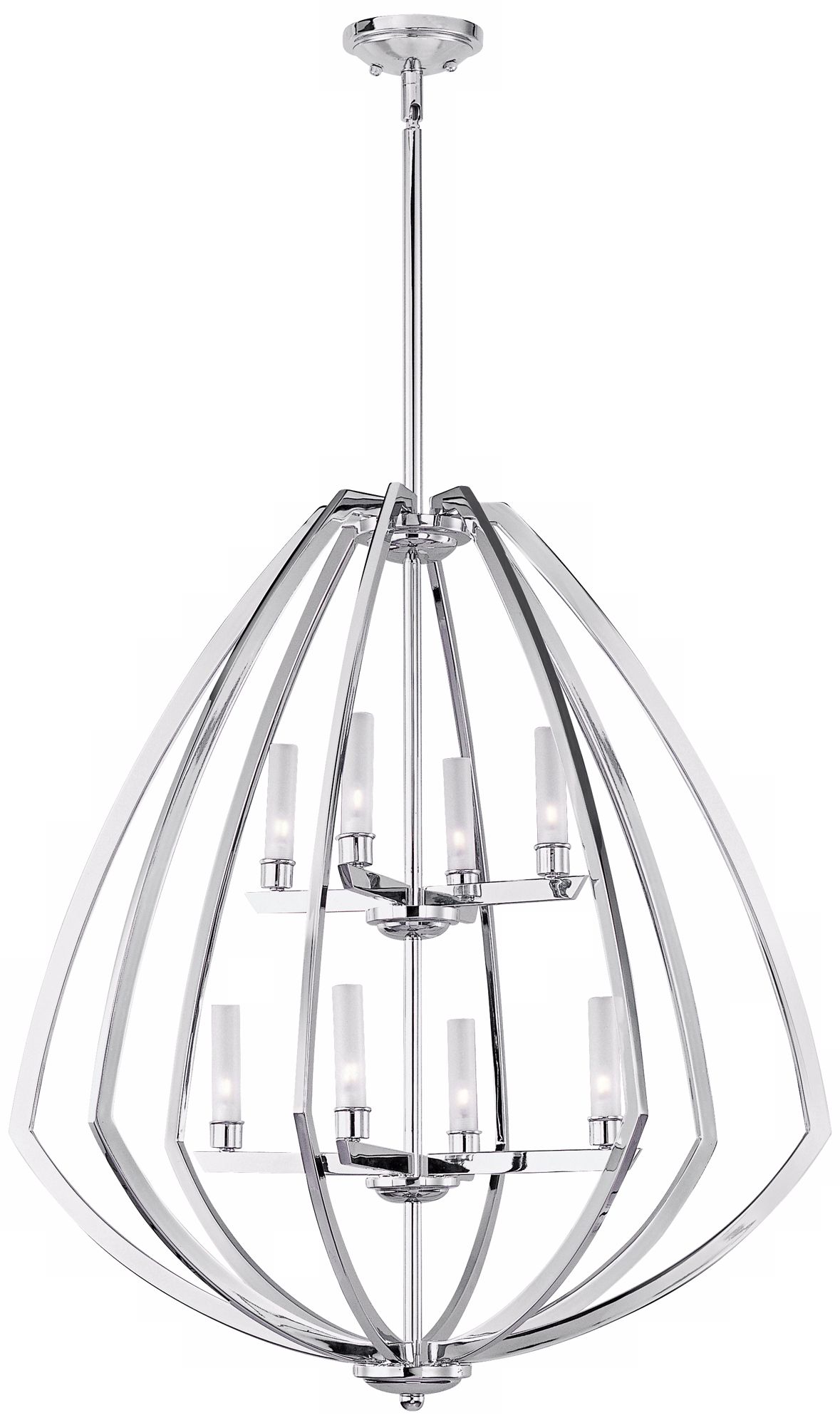 ET2 Vortex 28 1/2" Wide 8-Light Chrome Pendant Light