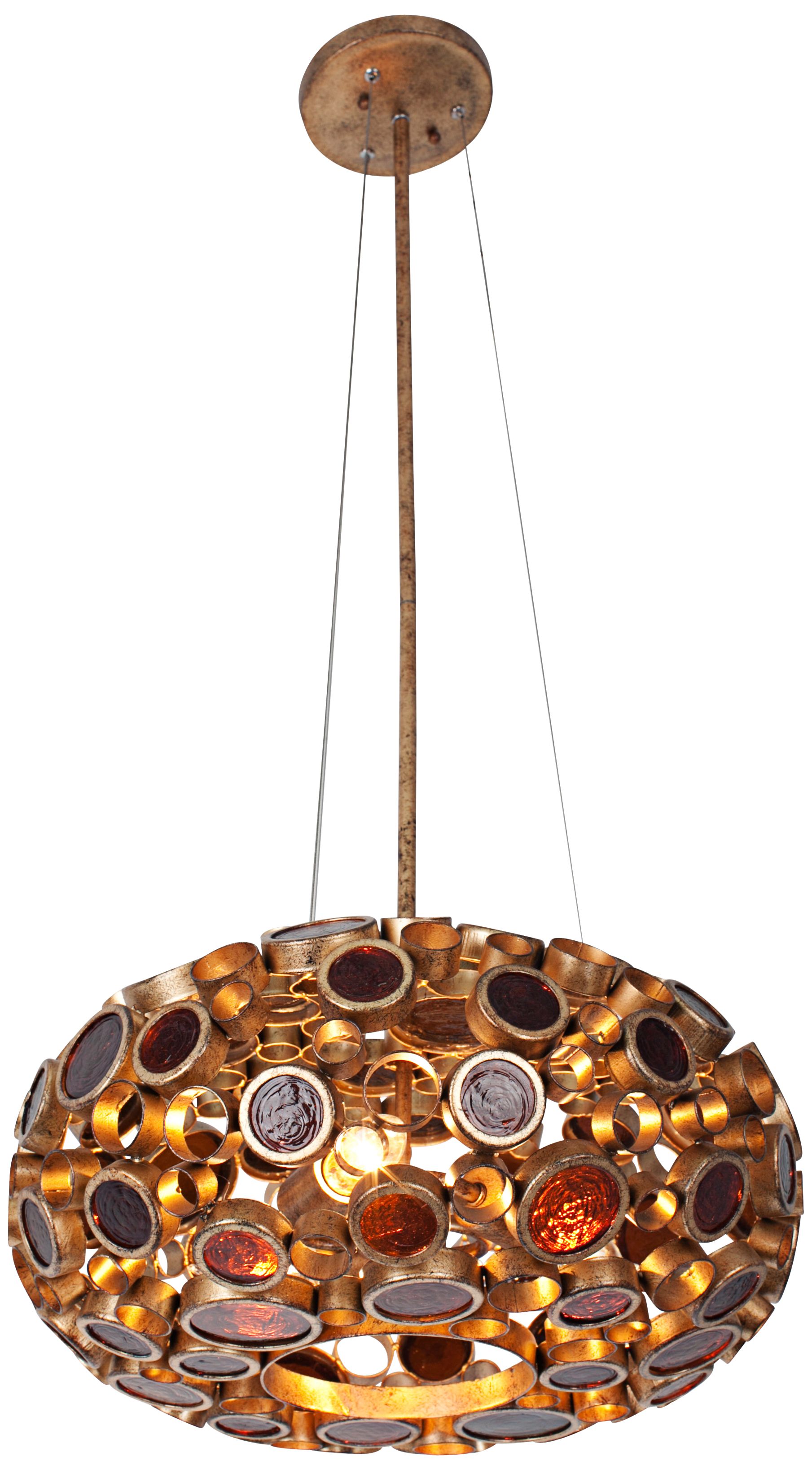Varaluz Fascination 18" Wide Reclaimed Glass Chandelier