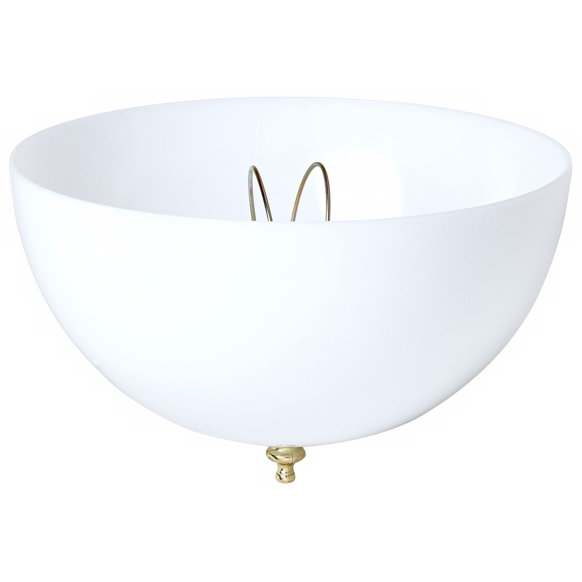 White Acrylic Dome Clip-On Ceiling Shade
