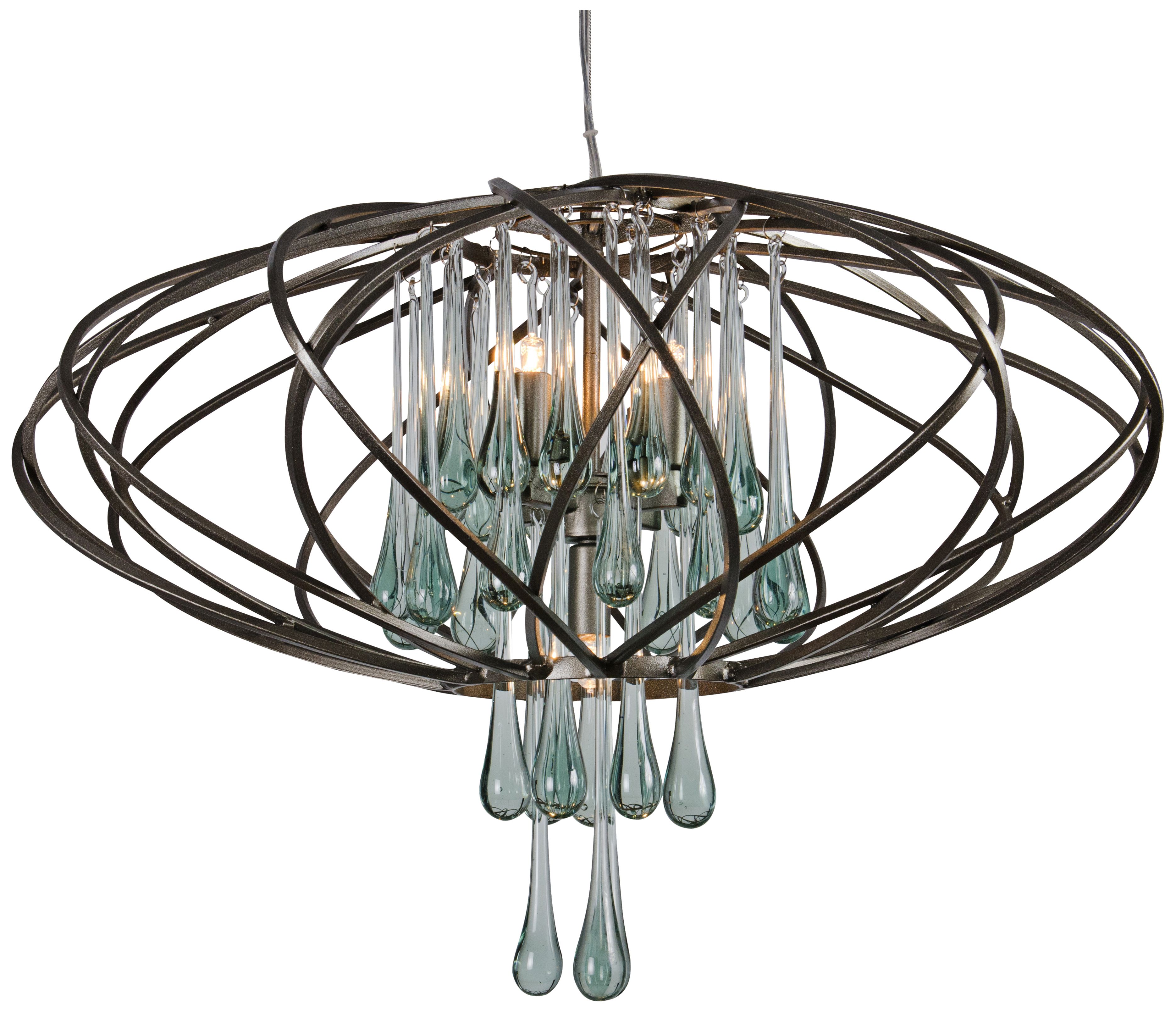 Varaluz 24" Wide Area 51 Recycled Glass Pendant Light
