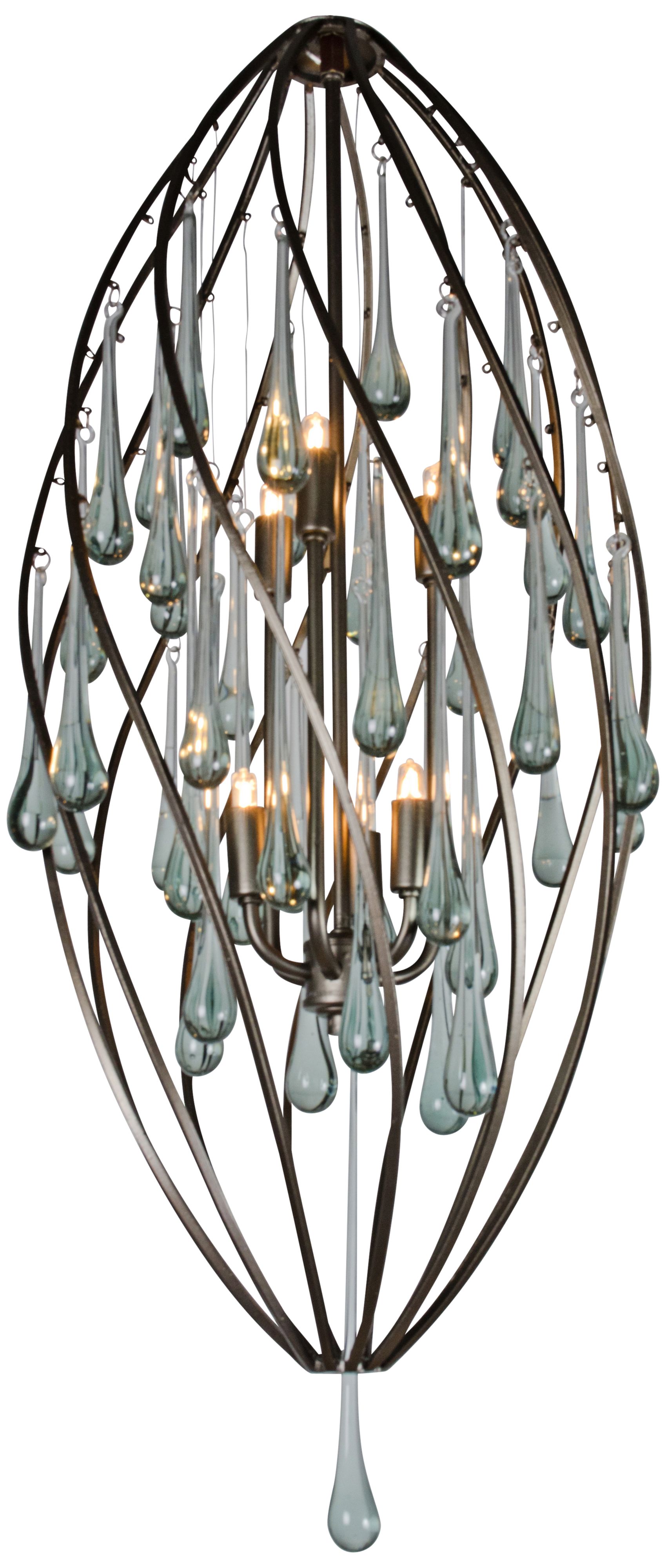 Varaluz 36" High Area 51 Recycled Glass Foyer Chandelier