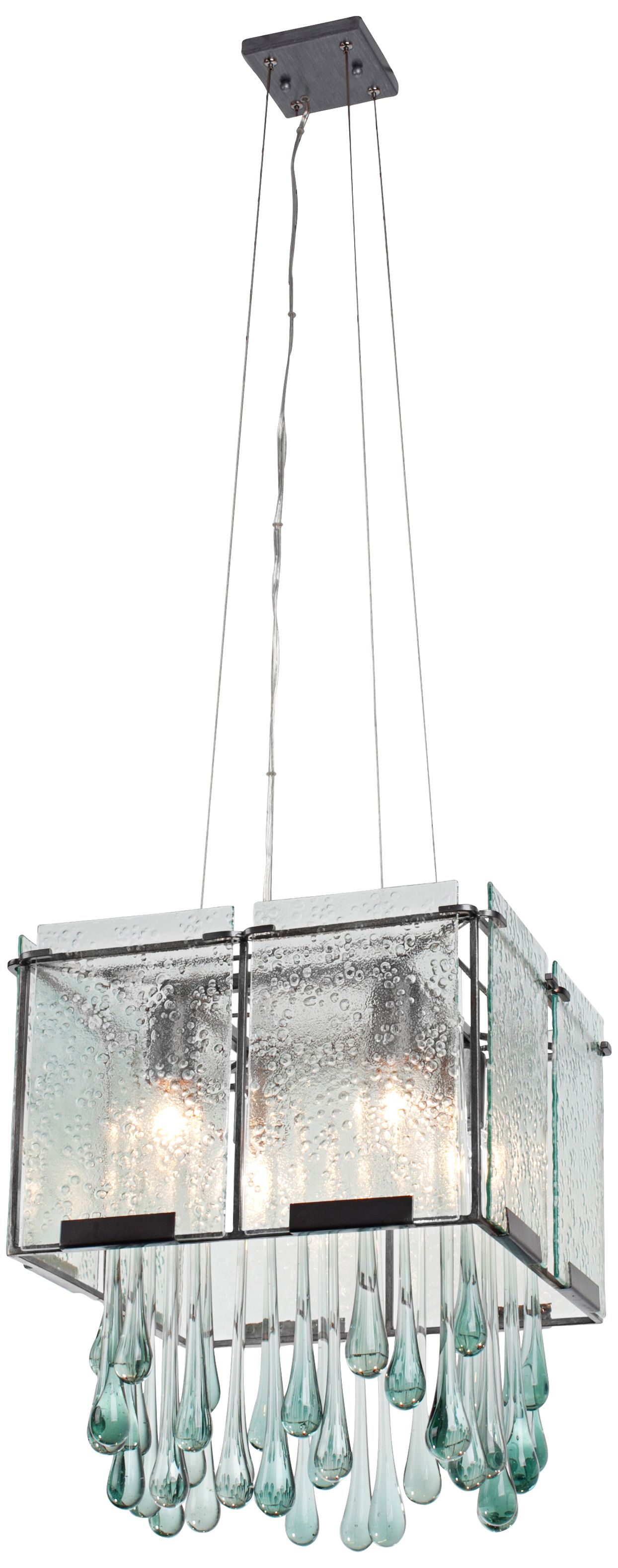 Varaluz Rainy Night 15 1/2" Wide Recycled Glass Chandelier