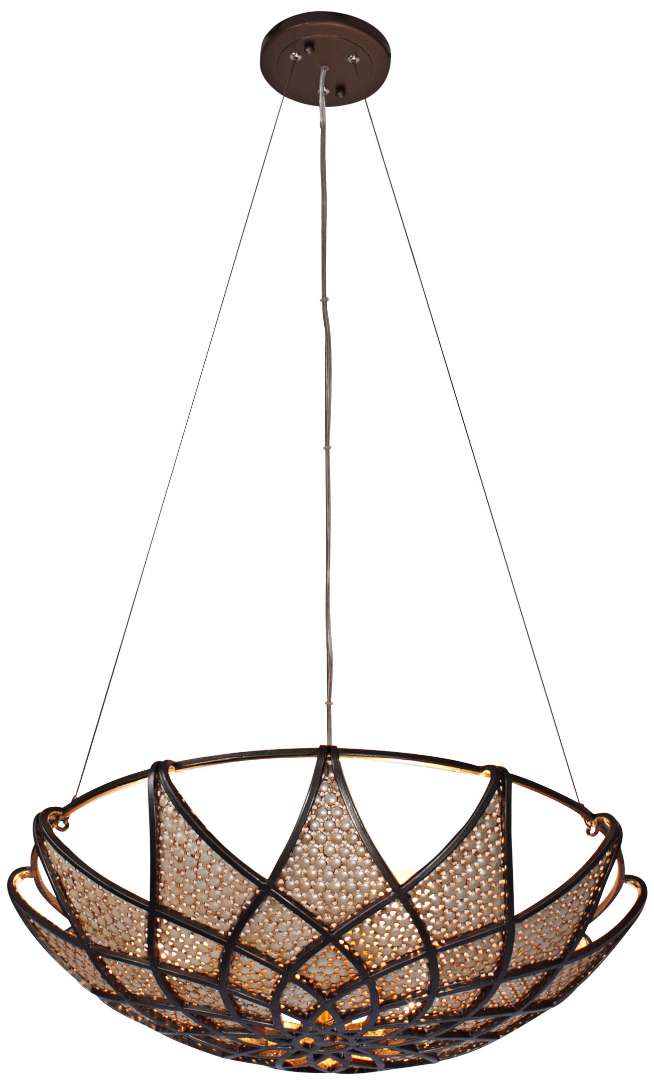 Varaluz Argyle 20" Wide Desert Pearl Bronze Pendant Light