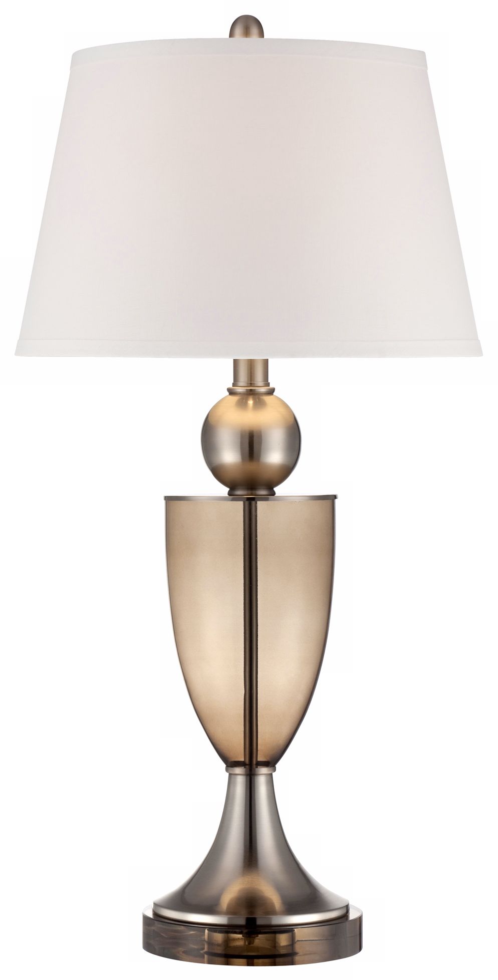 Modern Urn 32 1/4" High Chrome and Glass Table Lamp