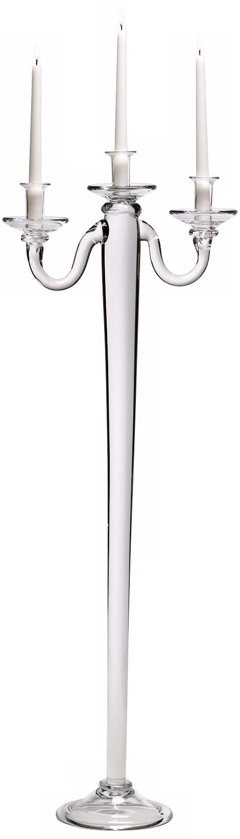 Alford Clear Glass Taper Candle Holder