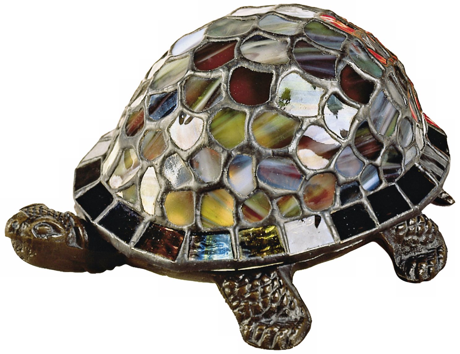 Blue Turtle Art Glass Dale Tiffany Accent Lamp