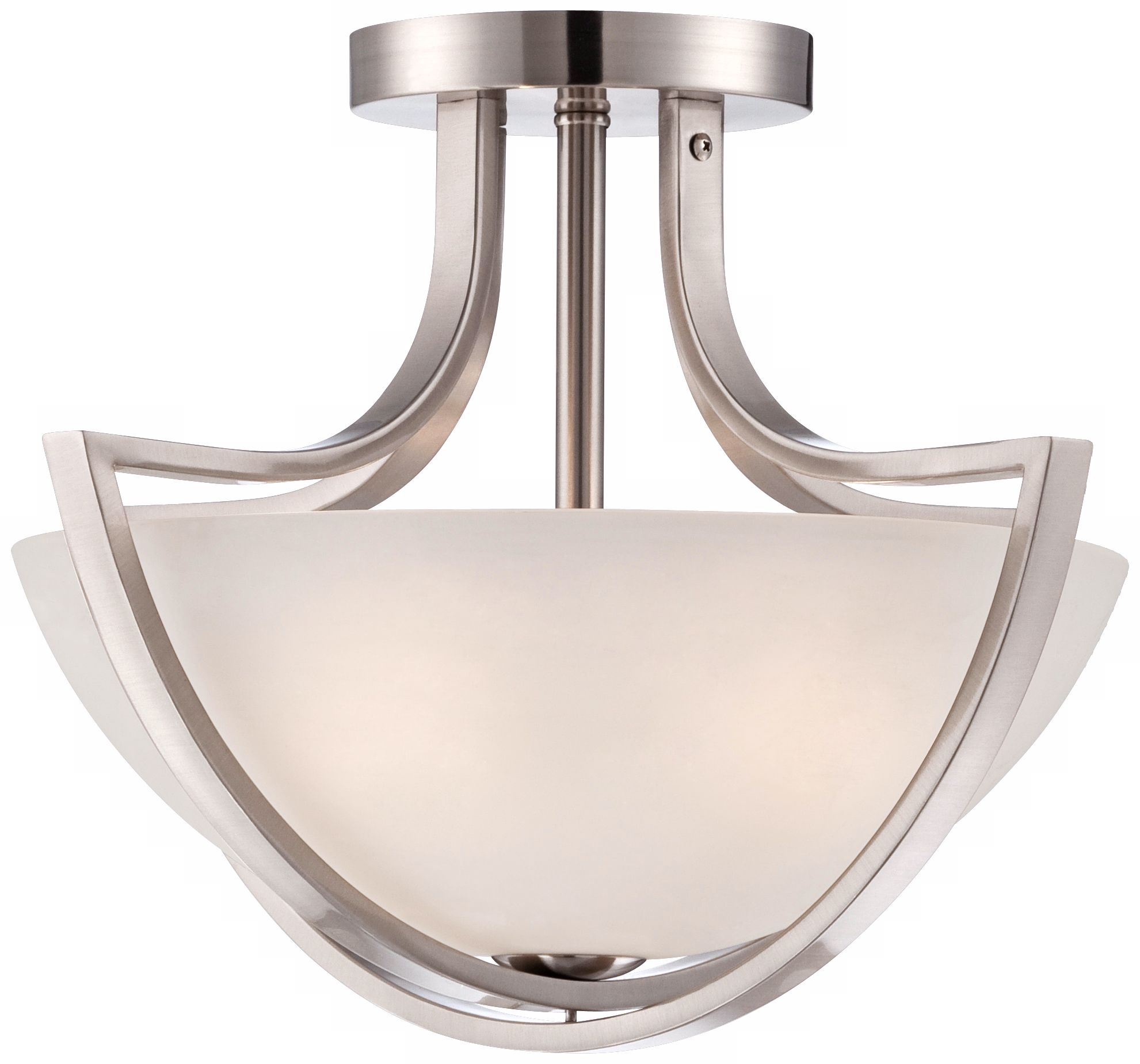 Transitional Brushed Nickel 18 1/2" Wide Ceiling Fixture